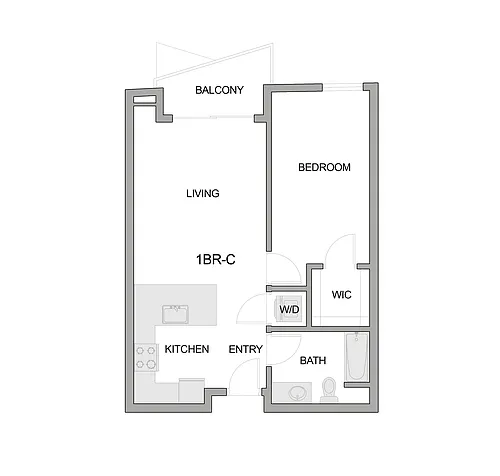 Floor plan 1br-c