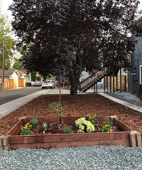 Outdoor landscaping.