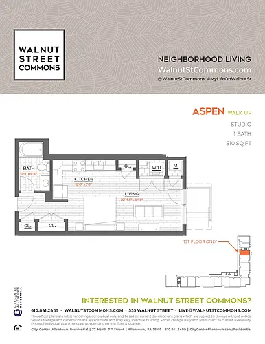 Floor plan Aspen Walkup