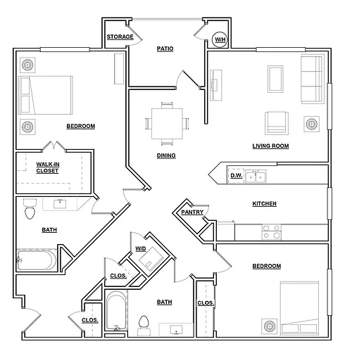Floor plan 2E2 Renovated