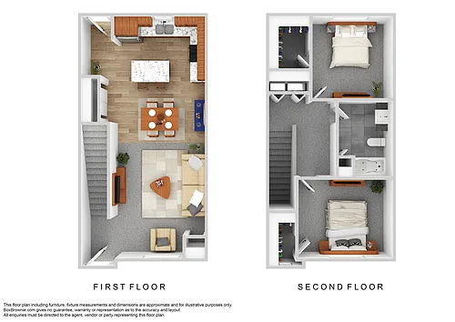 Floor plan Flat Style 2 Bed 1 Bath