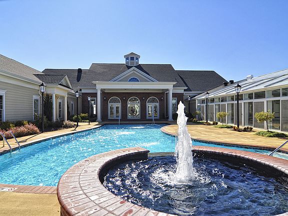 Outdoor Pool And Fountain