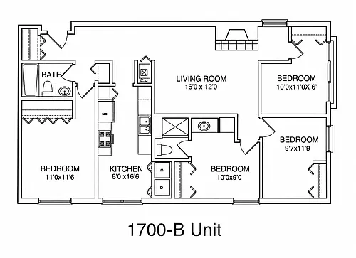 Floor plan 1700 B