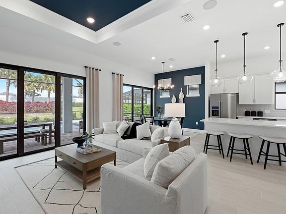 Connected kitchen, cafe and gathering room, perfect for entertaining