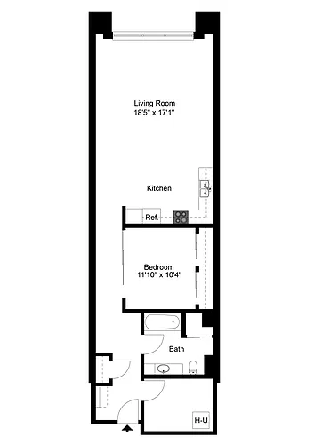 Floor plan 1X1 J