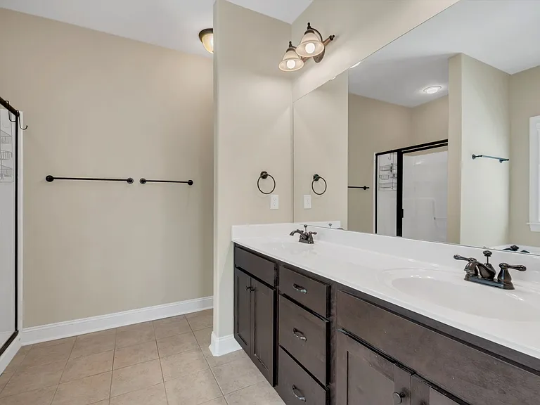 Master bath includes double vanity
