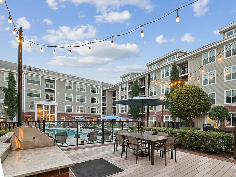Courtyard with grill area