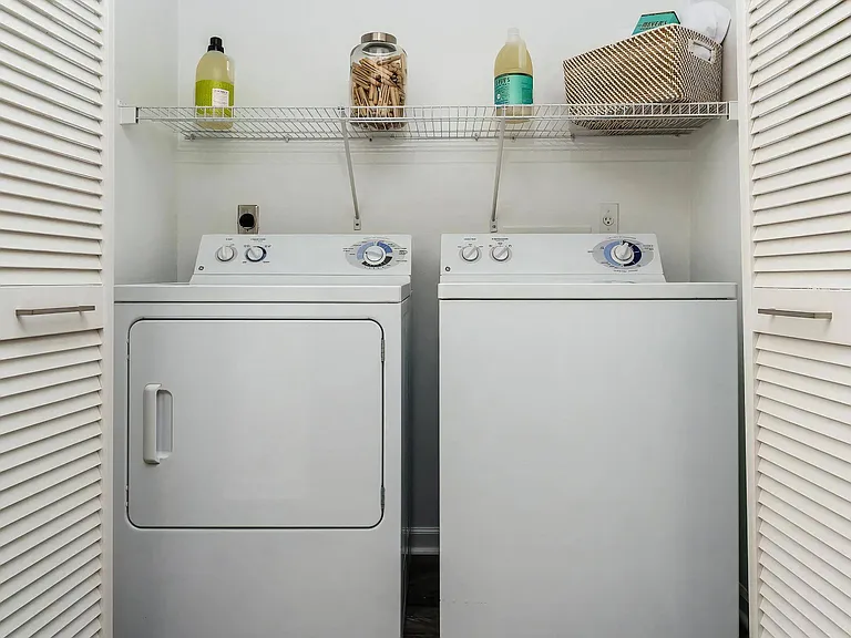 In-Unit Laundry with Side-by-Side Washer and Dryer
