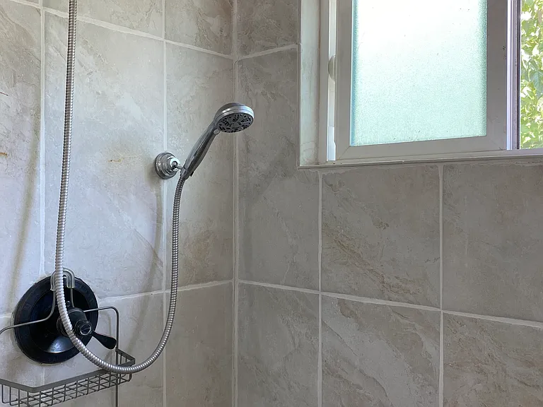 well-ventilated shower