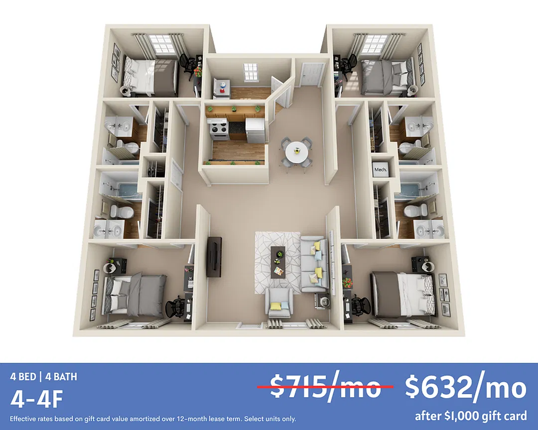 Floor plan 4-4F
