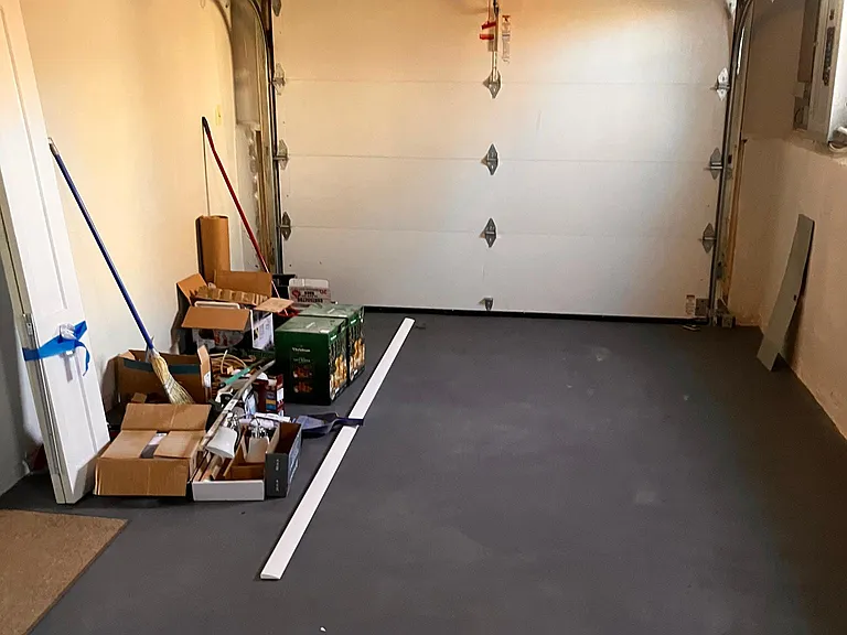 garage with entry to basement