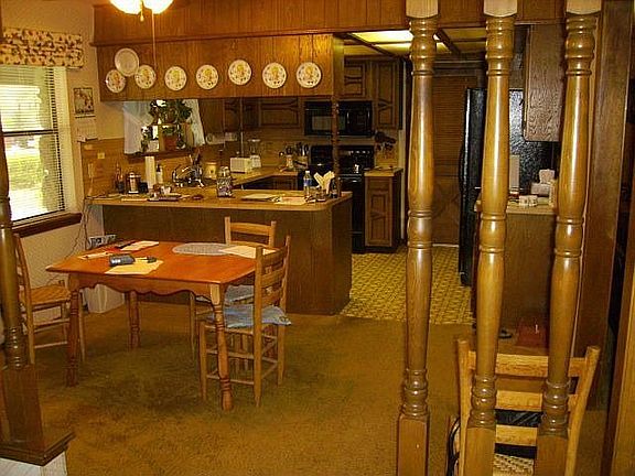 Dining Room and Kitchen, new Range and Microwave in 2005
