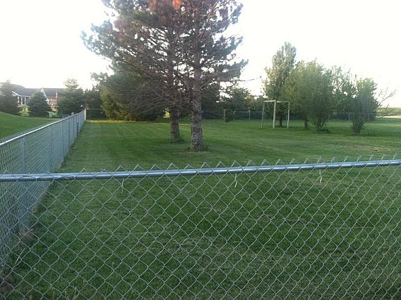 Fenced in backyard