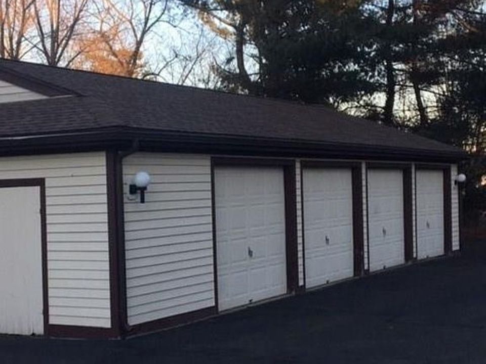 Detached garage with storage in the back of the garage