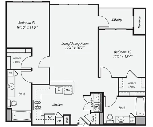 Floor plan B2-JF-1118