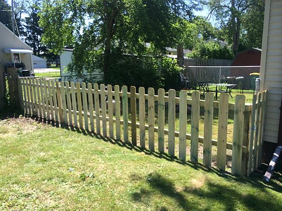 partially fenced yard