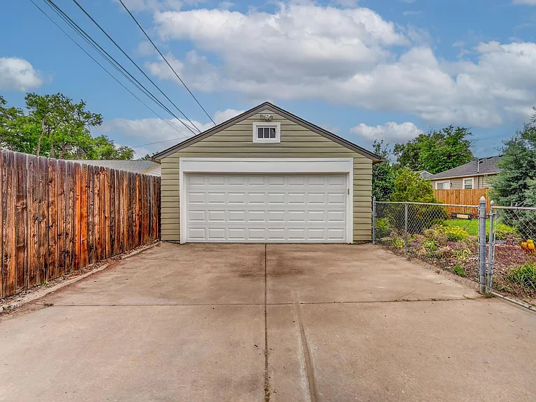 Double car garage and parking