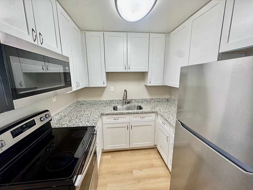 Gourmet kitchen with stainless steel appliances.