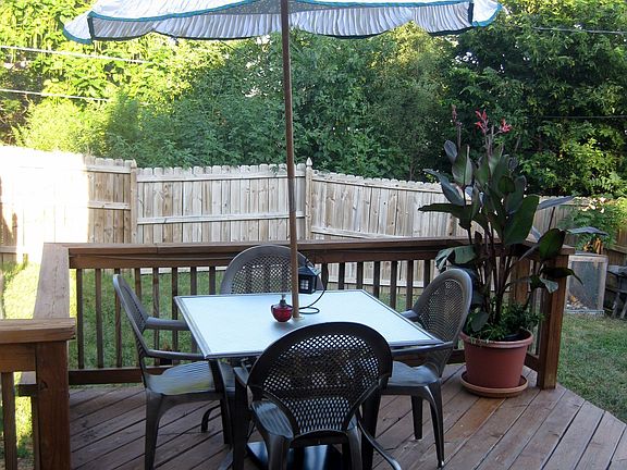 back deck w/ fenced yard