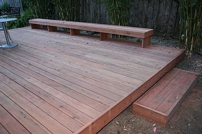 New 400 SF Redwood Deck