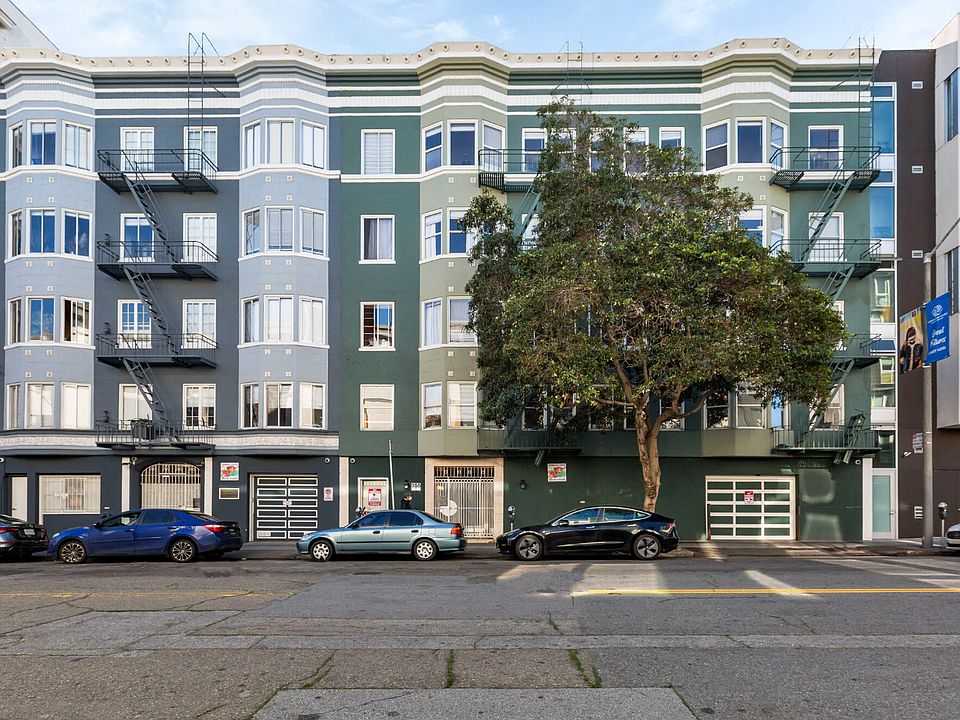 Front exterior view of the apartment building at 355 Fulton St, San Francisco, CA 94102, USA
