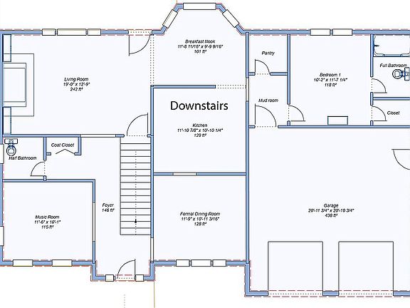 Downstairs floorplan
