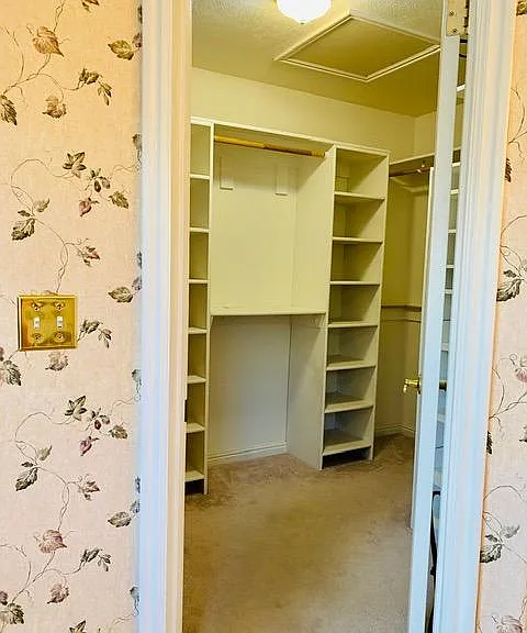 View of Master bedroom closet
