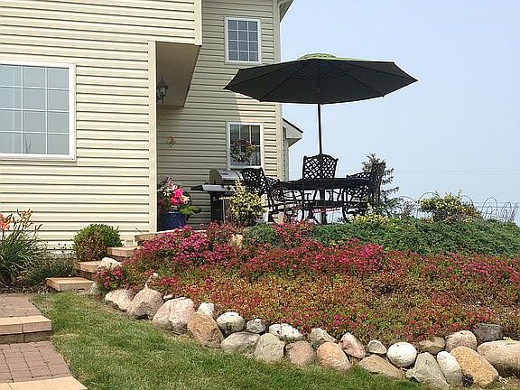 upper patio and lower patio 