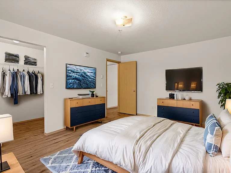 Experience comfort and style in this beautifully designed bedroom retreat. Experience comfort and style in this beautifully designed bedroom retreat.