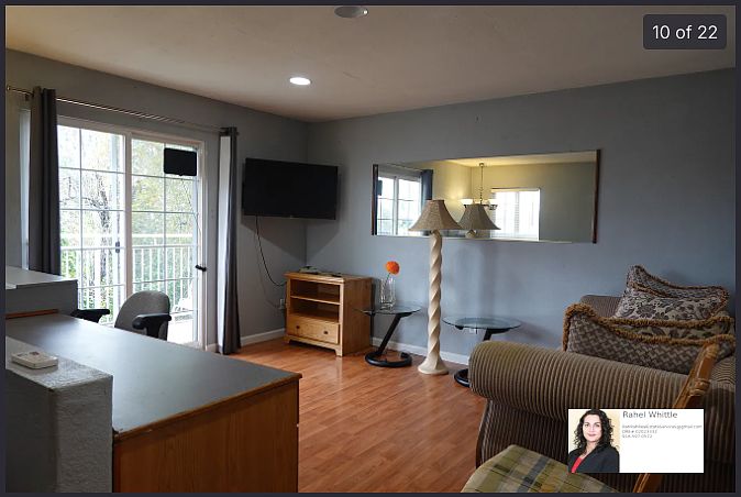 Loft area, desk space, couch, large TV, outdoor upstairs patio