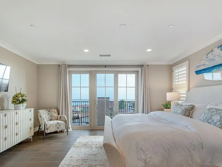 The master suite with access to terrace