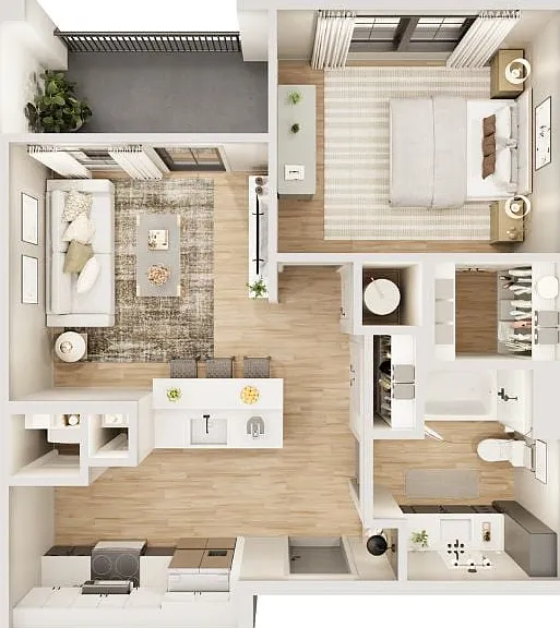 A1 - 1 Bed _ 1 Bath A1 - 1 Bed _ 1 Bath