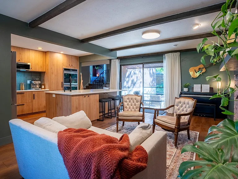 Kitchen/Family Room lead to large patio