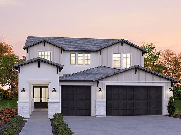 Everly Modern Farmhouse with Portico Exterior