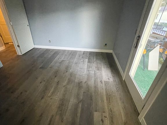 No carpet. New flooring
