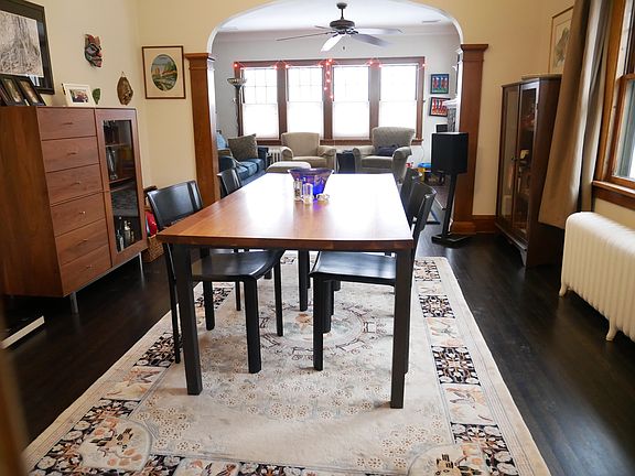 Formal dining room with lots of natural light.