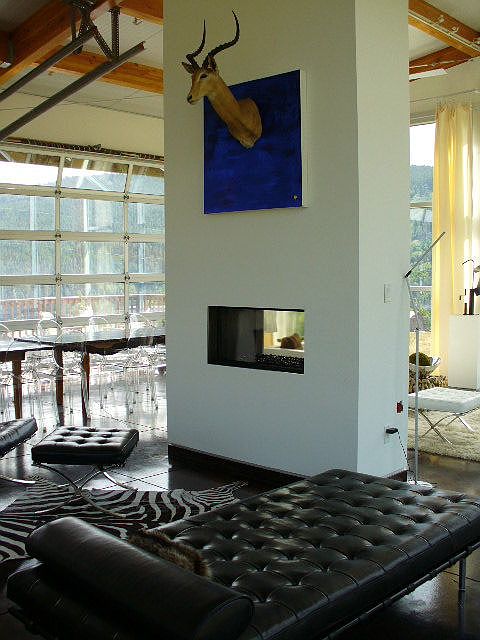 Great Room is upstairs and bedrooms are downstairs.