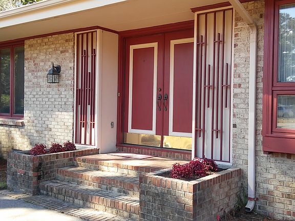 One of four exterior entries