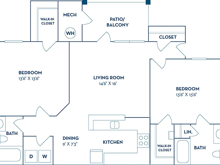 2 Bedroom | 2 Bath | 1177 SF 2 Bedroom | 2 Bath | 1177 SF