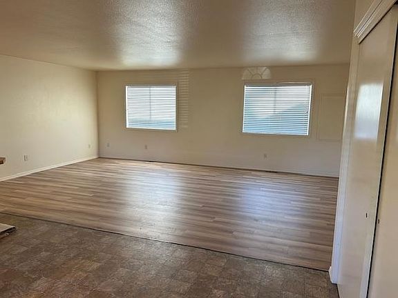 Living room with new plank flooring