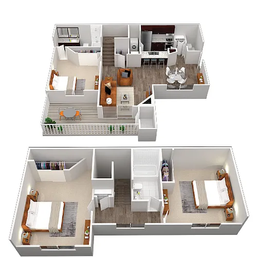 Floor plan The Grand Townhome-Renovated