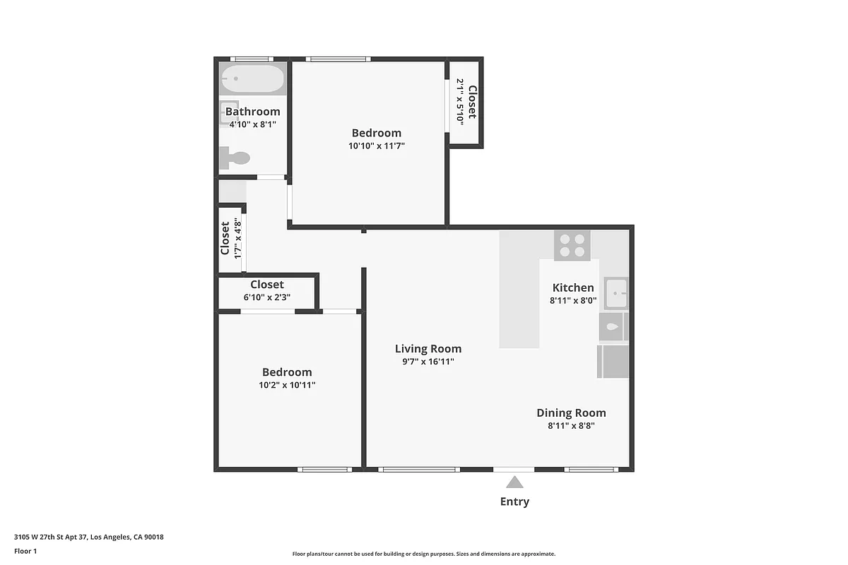 Floor plan 2BD1BA