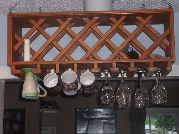 Wine rack w/ glassware