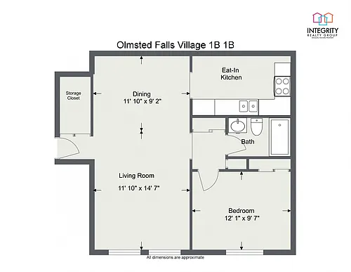 Floor plan 1 Bedroom 1 Bath