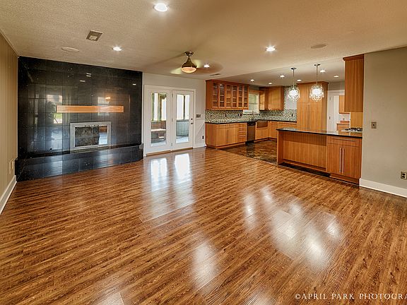 Wood burning fireplace