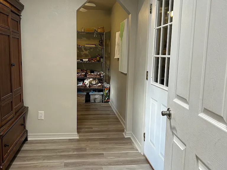 Garage entrance and Office room