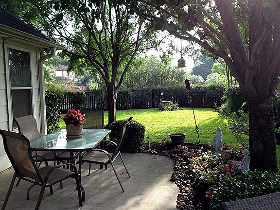View of backyard and patio.  Quiet and peaceful on a 10,200 SF lot!