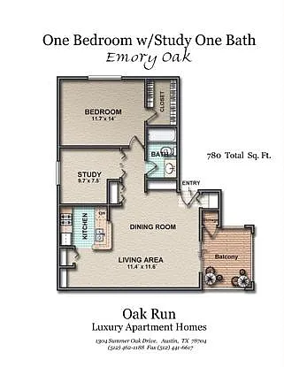 Floor plan Emory Oak