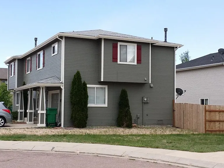 Newly painted building with no maintenance yard