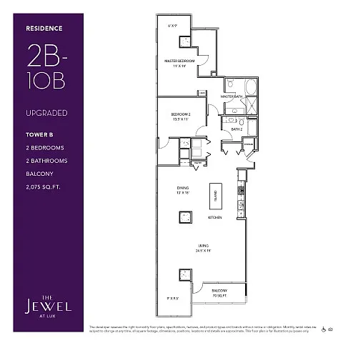 Floor plan 2B-10B Upgraded